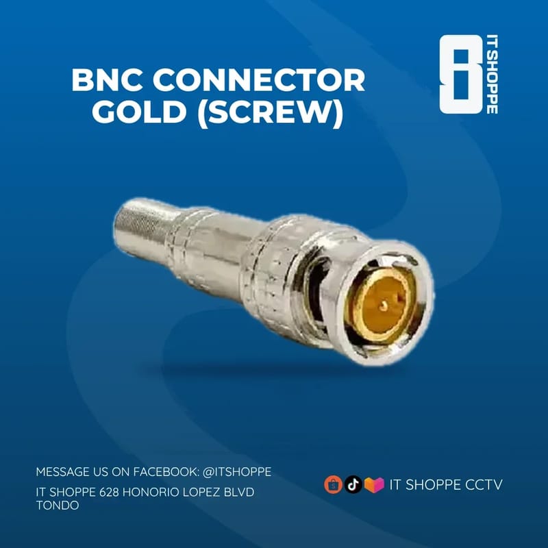 BNC Connector Gold (Screw) – CCTV Connectors & Baluns