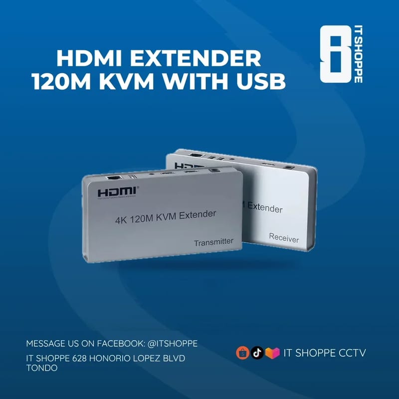 HDMI Extender 120m KVM with USB – HDMI & Splitters