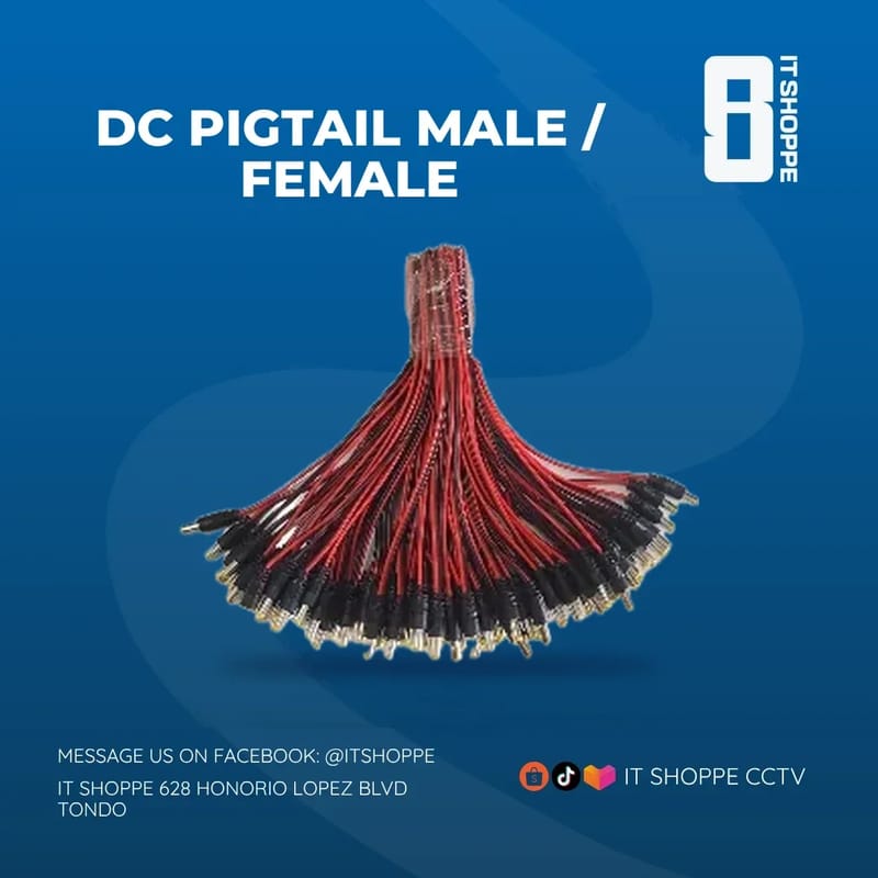 DC Pigtail Male / Female – CCTV Connectors & Baluns