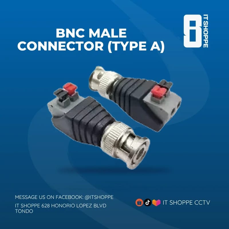 BNC Male Connector (Type A) – CCTV Connectors & Baluns