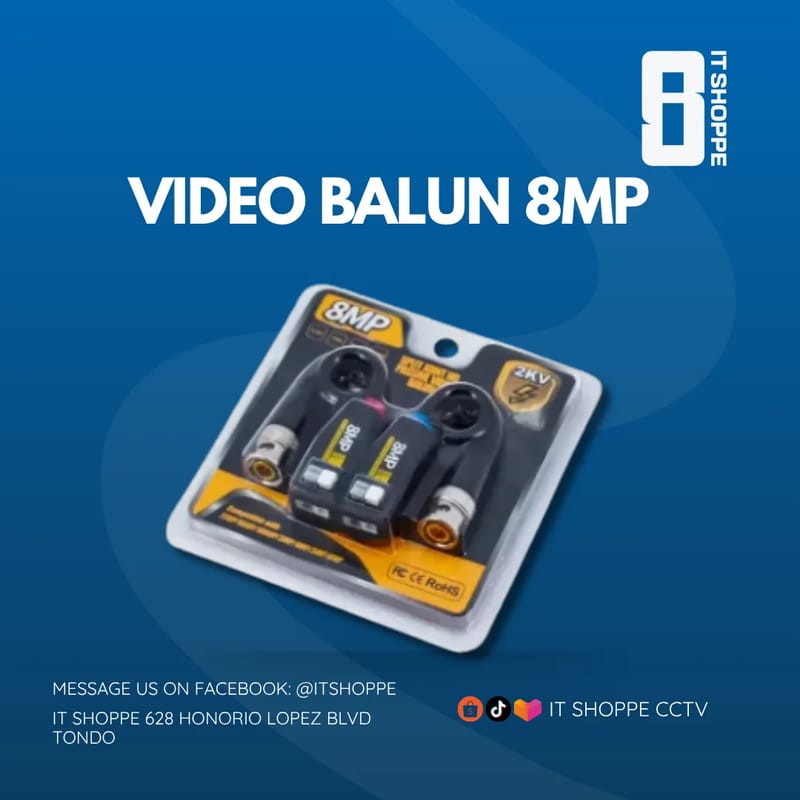 8MP Video Balun (YELLOW) – CCTV Connectors & Baluns