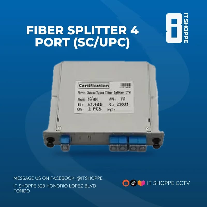 Fiber Splitter 4 Port (SC/UPC) – Fiber Optic
