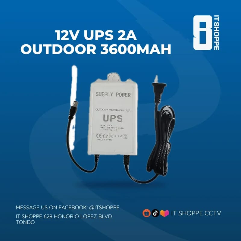 12V UPS 2A Outdoor 3600mAh – Power Supplies