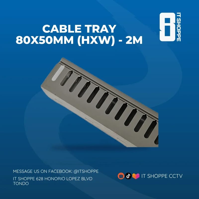 Cable Tray 80x50mm (HxW) – 2m – Cable Management