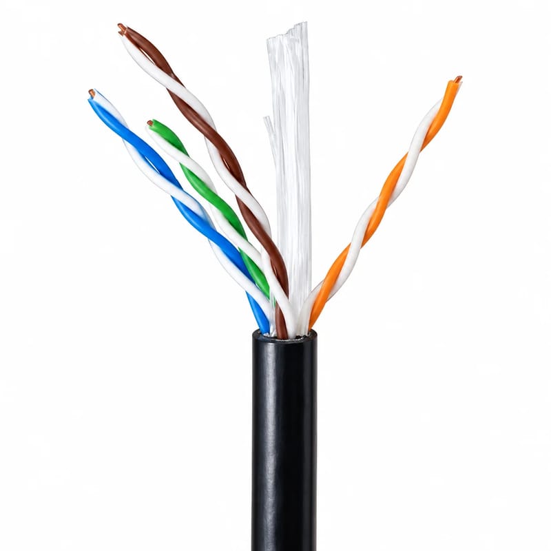 Cat6 Outdoor 305m 23 AWG Pure Copper Black – Cables (photo 3)