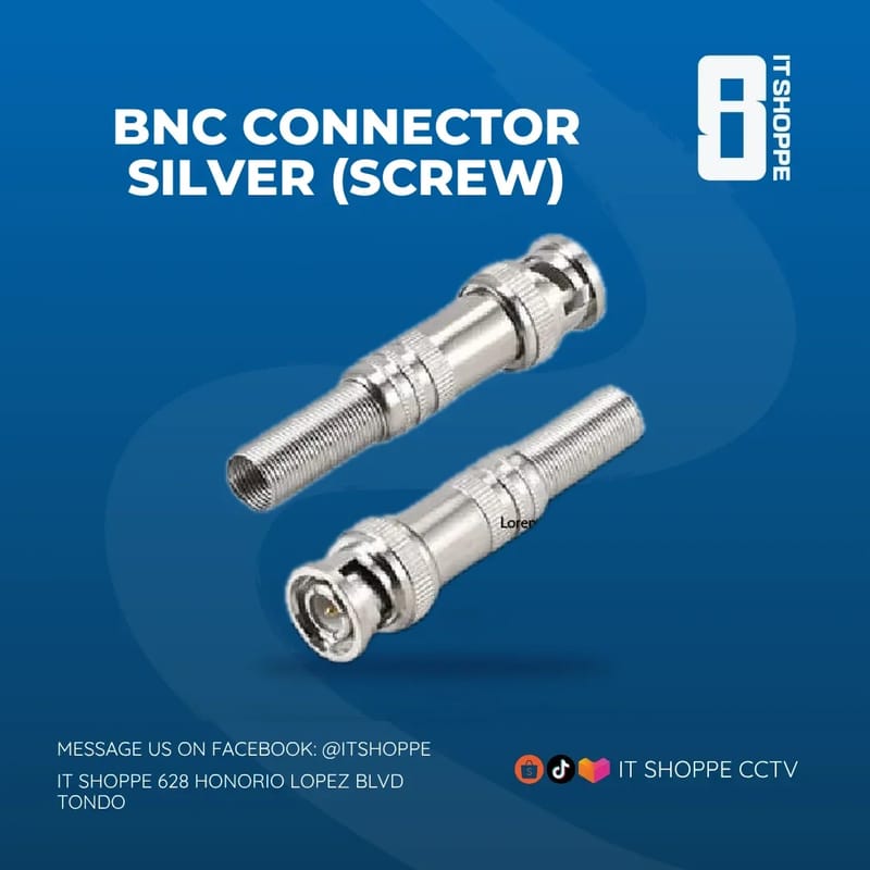 BNC Connector Silver (Screw) – CCTV Connectors & Baluns