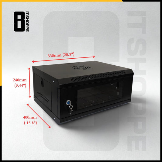 4U Data Cabinet with Shelf and Fan